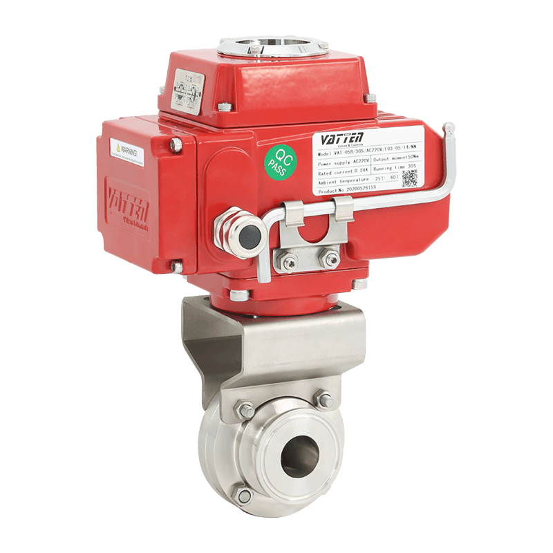 Elektrisk sanitetsklämma fjärilsventil