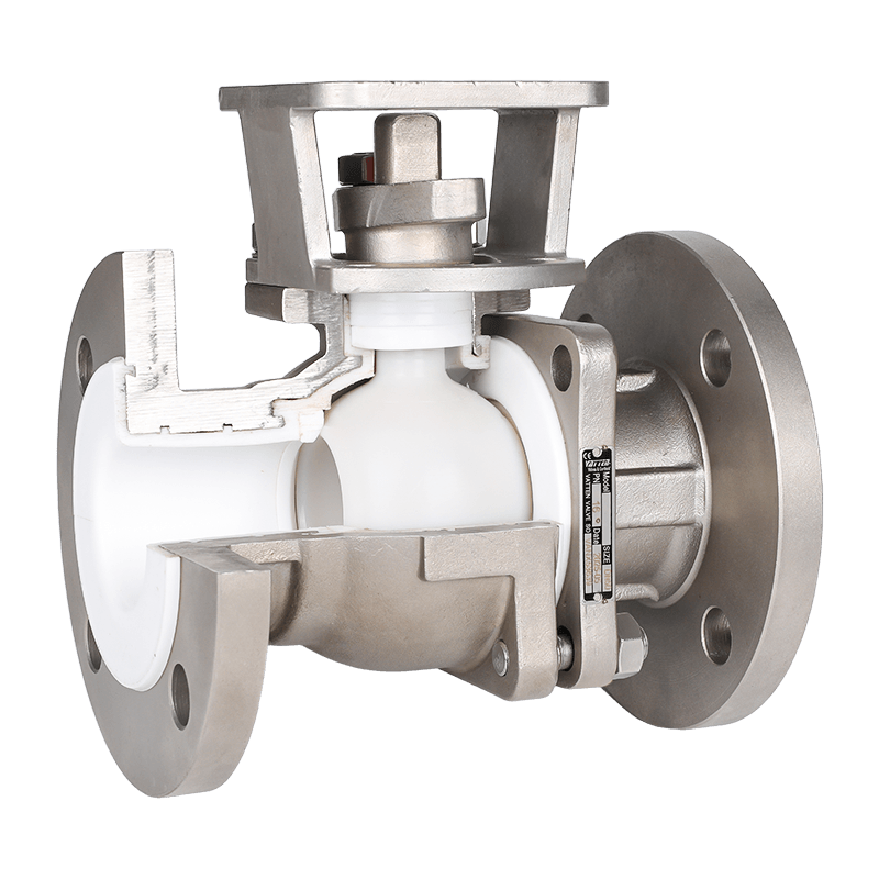 Manuell fluorfodrad kulventil