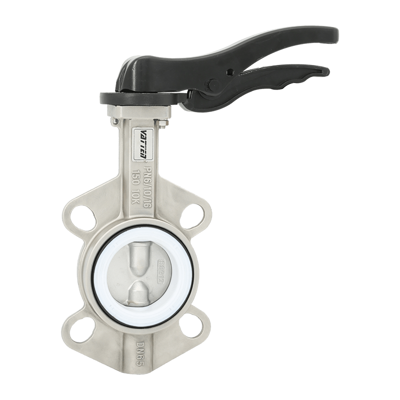 Manuell vridspjällsventil i rostfritt stål