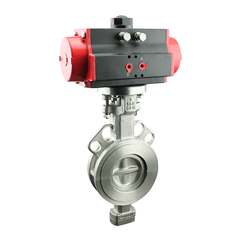 Pneumatisk hårdförseglad vridspjällsventil