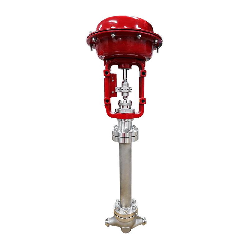 Pneumatisk lågtemperaturflödeskontrollventil