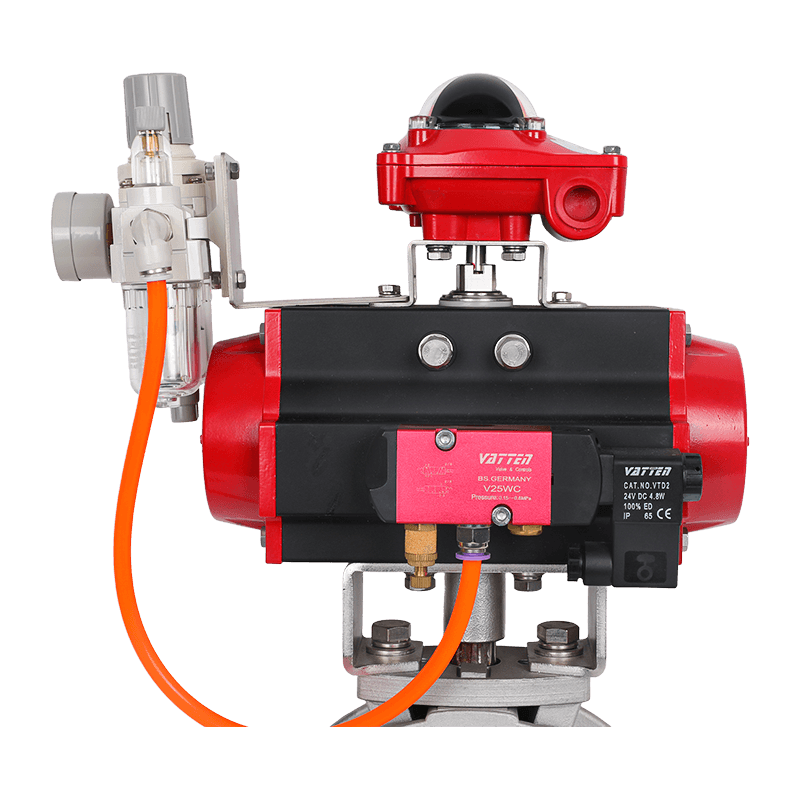 Pneumatisk pulverspjällventil