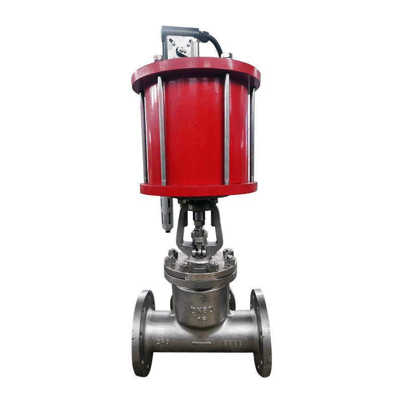 Pneumatisk avstängningsventil i rostfritt stål